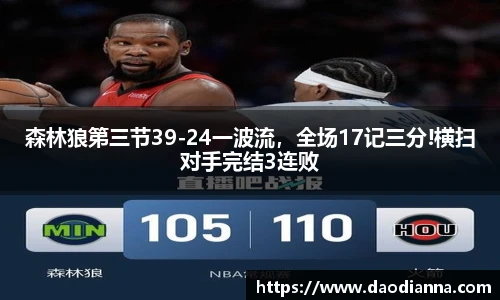森林狼第三节39-24一波流，全场17记三分!横扫对手完结3连败